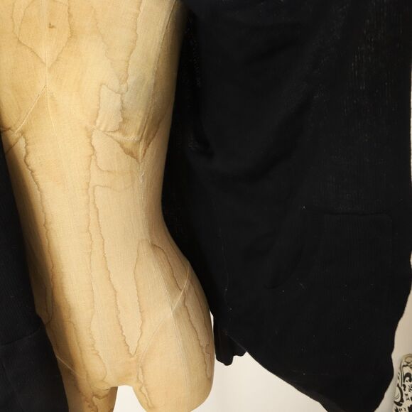 LULULEMON Cabin Yogi Wrap Cardigan Size 2/4 S Heathered Black / Black EUC B77 - Picture 7 of 8